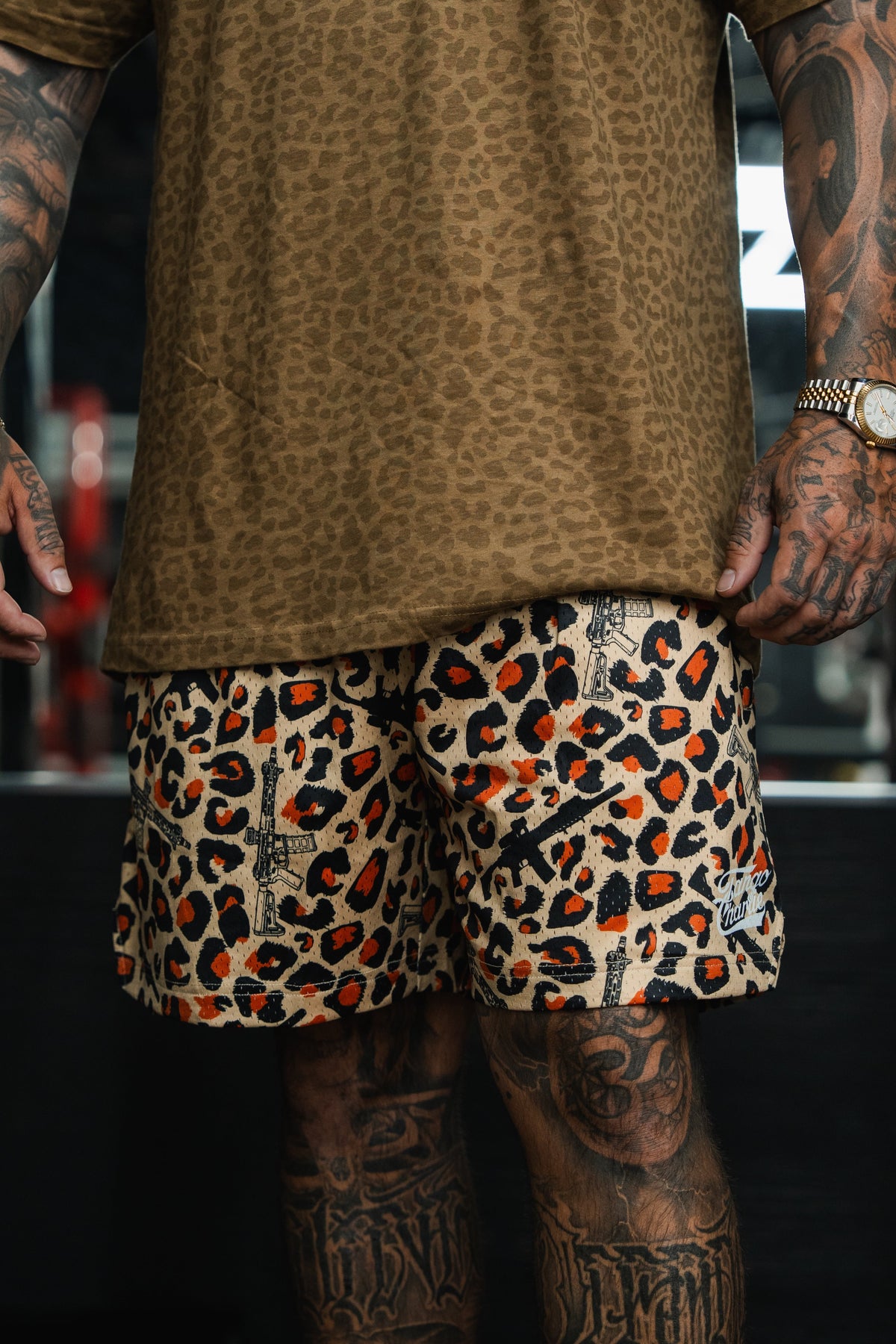 Men's Mesh Lifestyle Shorts | 5.5"- Loaded Leopard