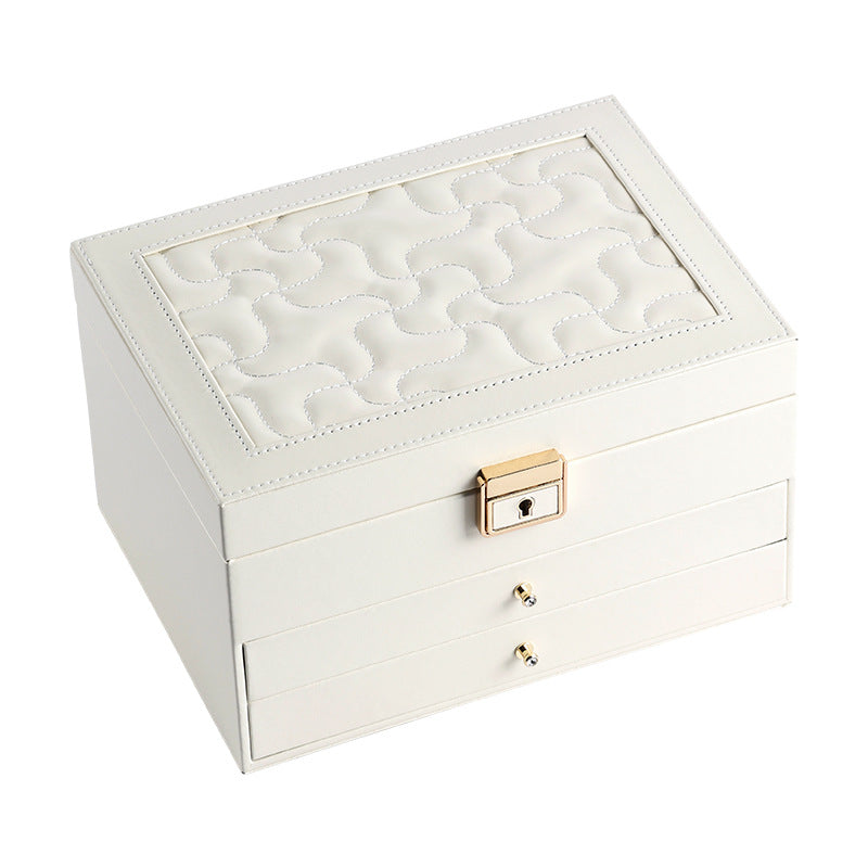 European multi-layer household PU leather jewelry box