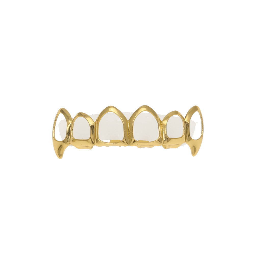 Hip-hop polished braces with gold electroplating
