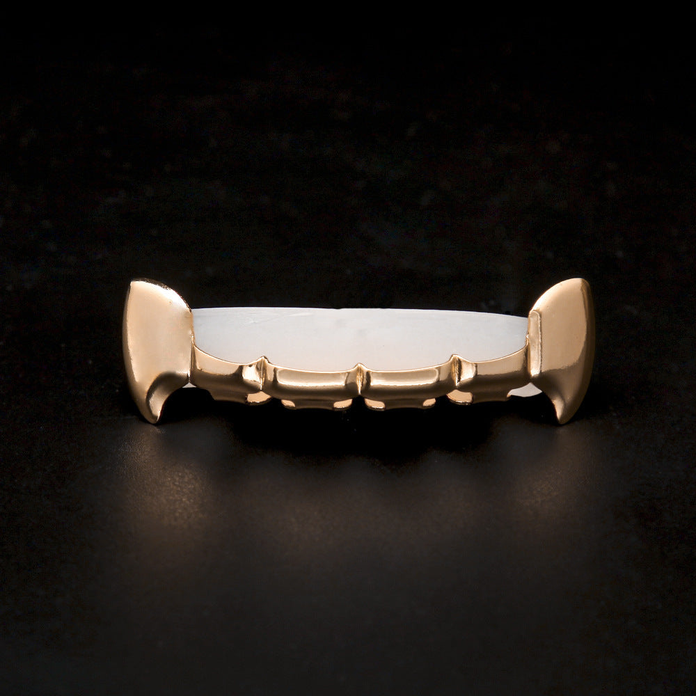 Hip-hop polished braces with gold electroplating