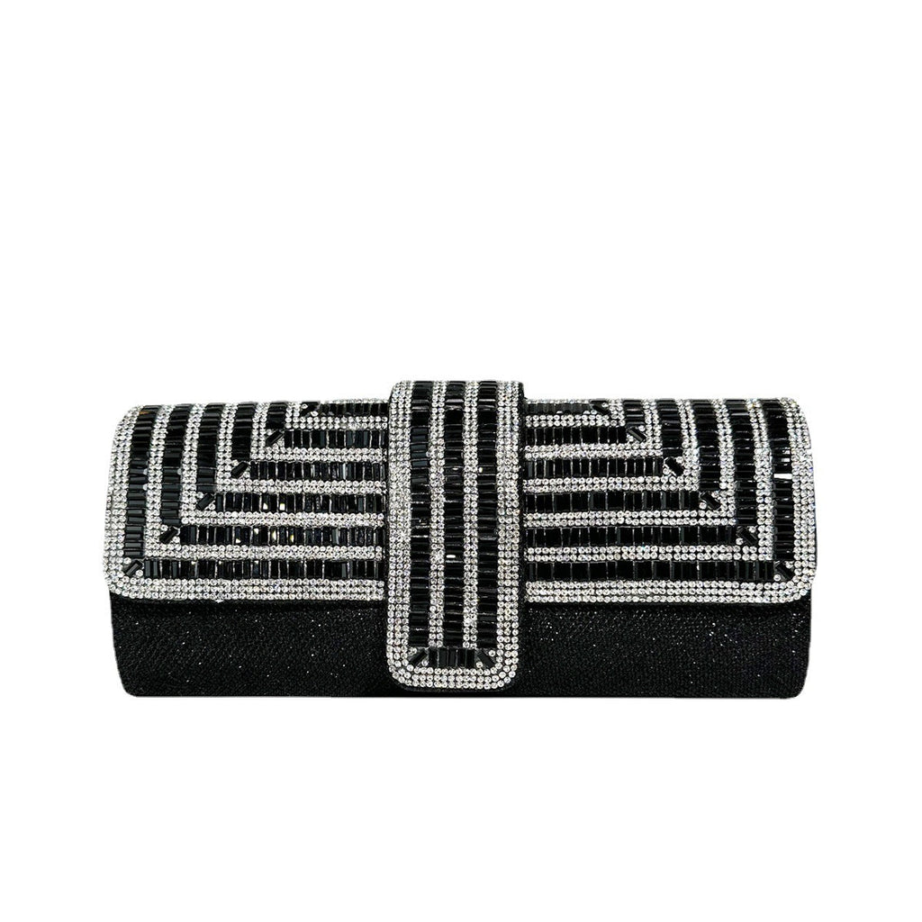 Full diamond flap shiny fashion chain clutch bag