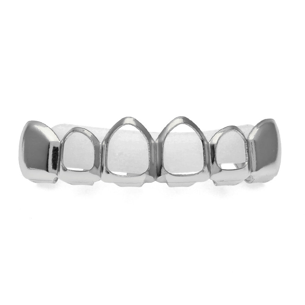 Hip-hop polished braces with gold electroplating