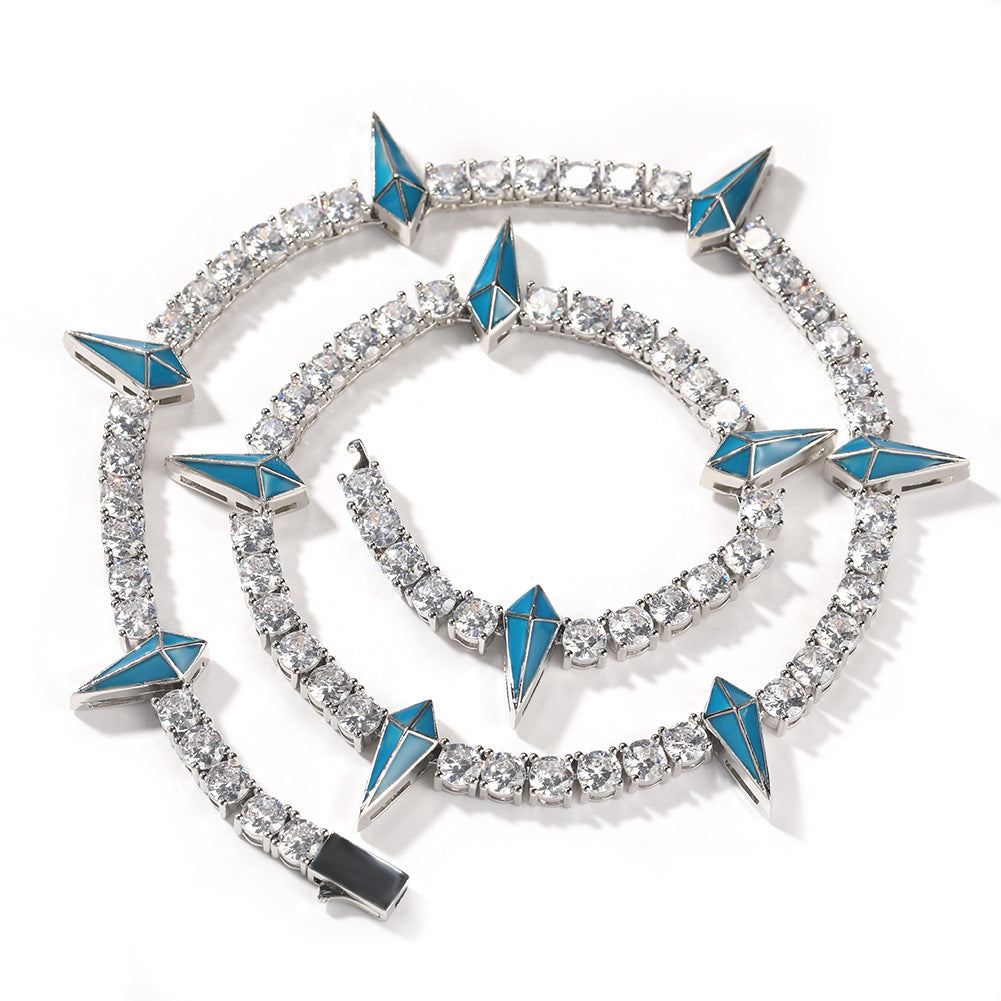 Hip-hop Black Panther zircon tennis chain
