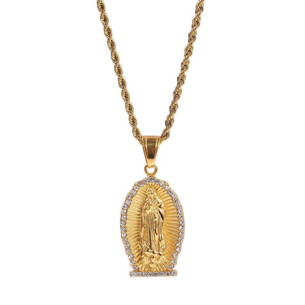 Hip Hop Winged Angel Pendant Necklace
