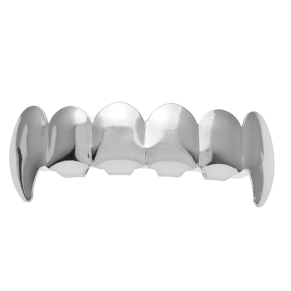 Hip-hop polished braces with gold electroplating