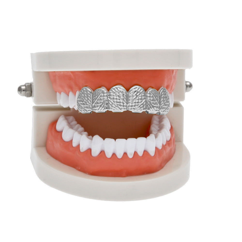 Hip-hop polished braces with gold electroplating