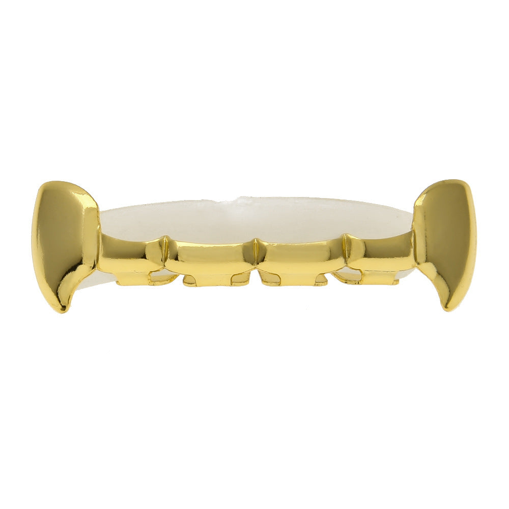 Hip-hop polished braces with gold electroplating