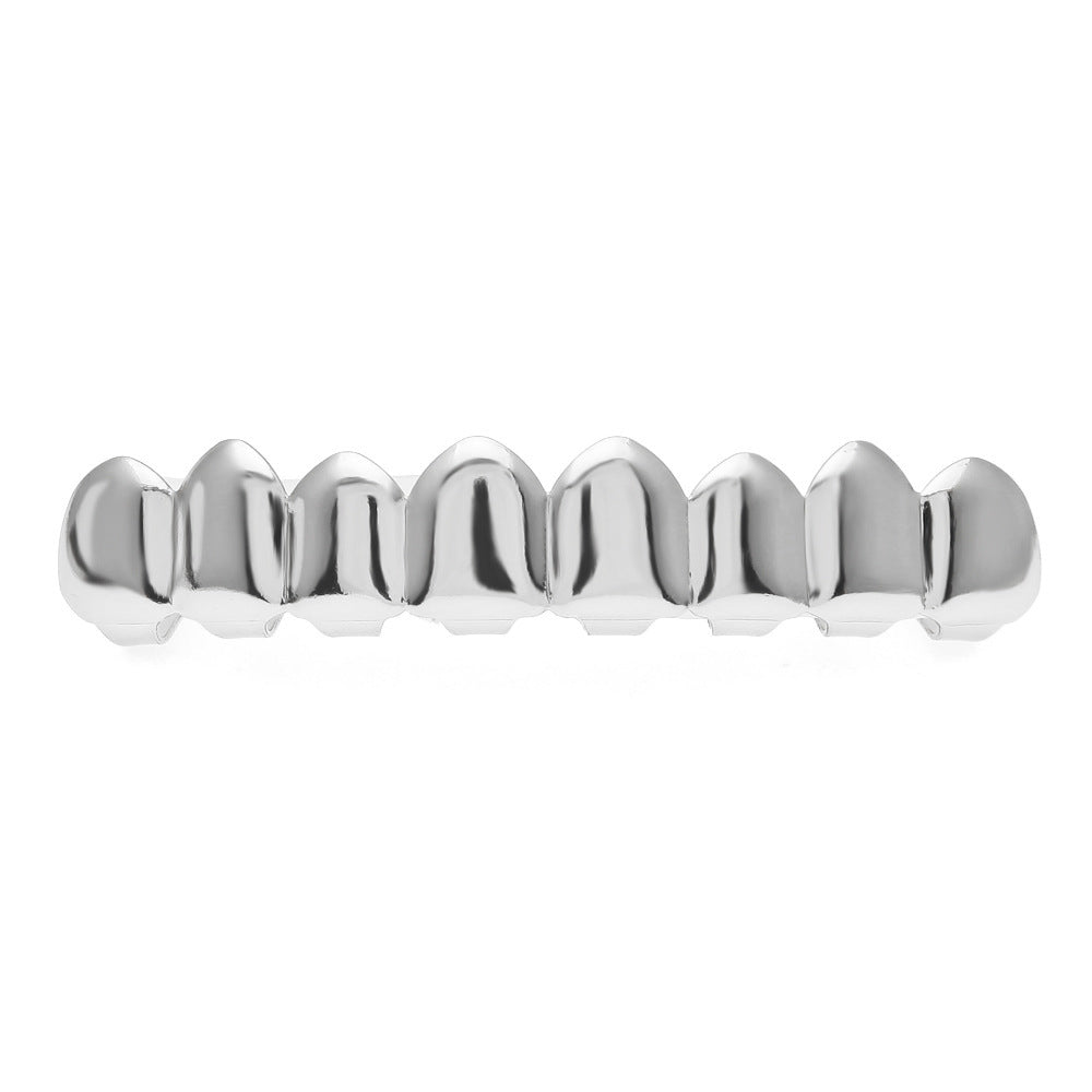 Hip-hop polished braces with gold electroplating