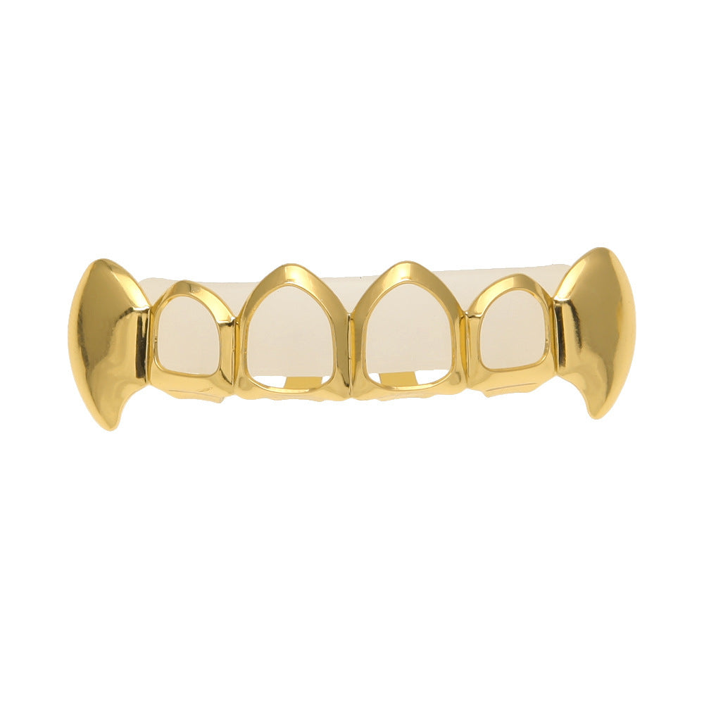 Hip-hop polished braces with gold electroplating