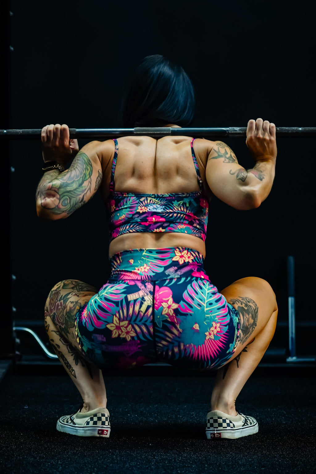 Women's High-Waisted Seamless Front Compression Training Shorts | Tropical Assassin